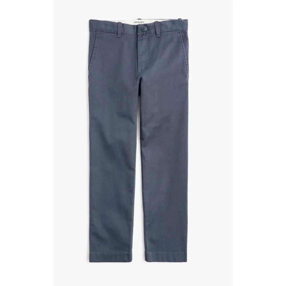 Crewcuts Chino Pants Kids Size 12 Navy‎ Blue Excellent Slim Fit Adjustable Waist